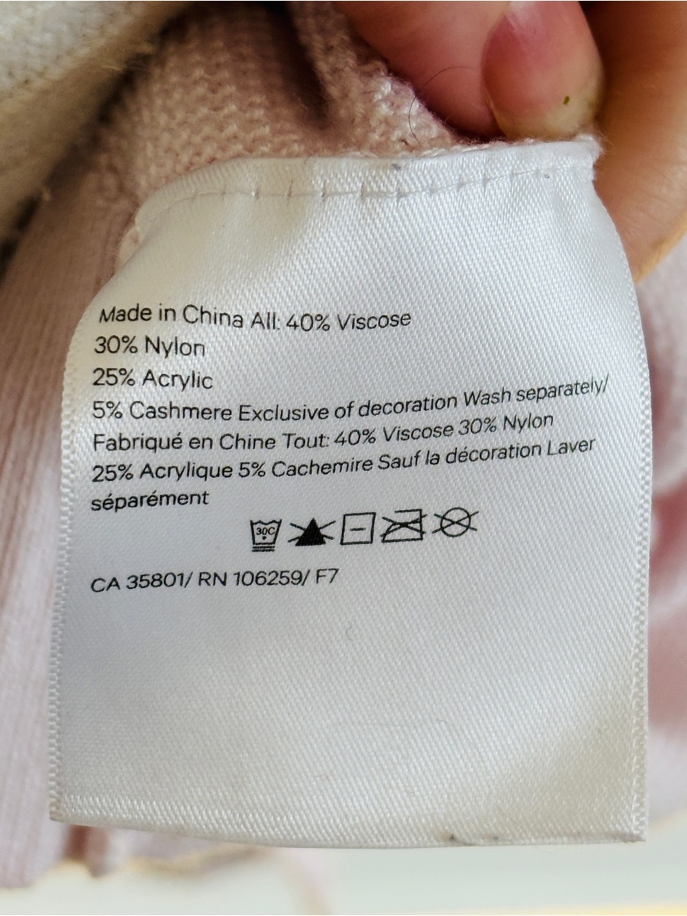 Lululemon Pink Glow Cashlu Sweater Size 8 Relaxed Fit Cashmere Blend - Picture 9 of 12